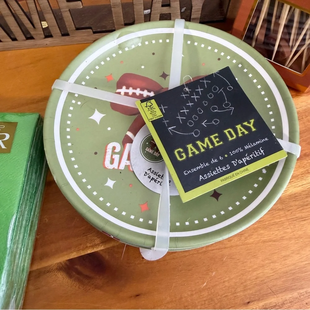 4 piece football party decorations